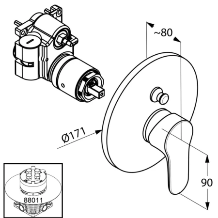 смеситель для ванны kludi objekta 326570575