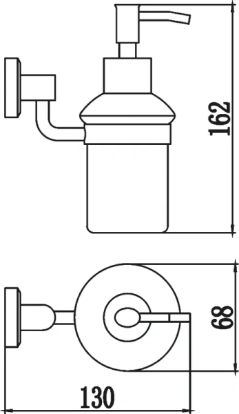 Дозатор для мыла с настенным держателем Savol S-009531