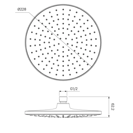 верхний душ iddis optima home oph22cri64 хром