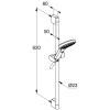 душевой гарнитур kludi dive x 1s 6961005-00 1 режим, хром
