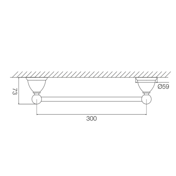 Полотенцедержатель 30 см FIMA|Carlo Frattini Accessori F6040/30OR подвесной, золото