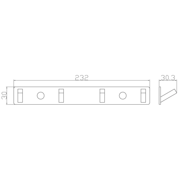 Планка с крючками Wonzon & Woghand WW-9385-4 для ванны, хром
