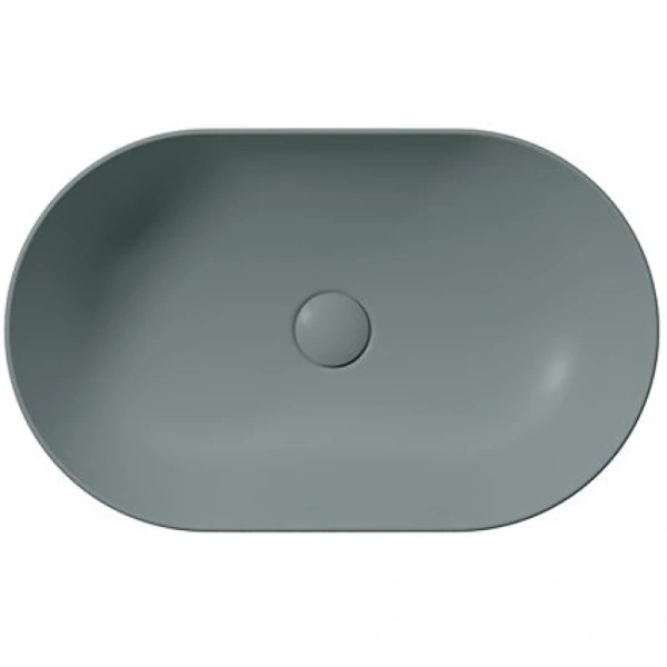 раковина gsi pura 883404 накладная, 60x37 см, agave opaco (зеленый матовый)