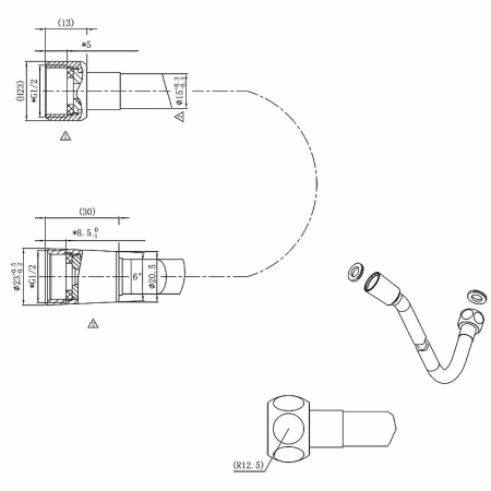 комплект верхнего и ручного душа vincea inspire vshh-3i2ahmb черный матовый