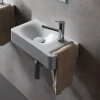 раковина scarabeo soft-hung-cube 1513 подвесная/накладная, прямоугольная, 40x22 см, белая