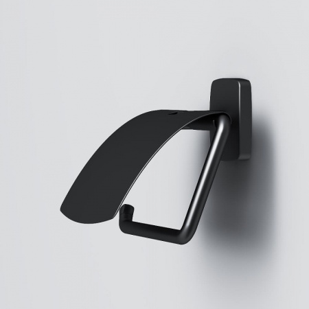 держатель туалетной бумаги am.pm gem a90341422 с крышкой, цвет черный