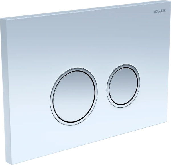 клавиша для инсталляции aquatek slim kdi-0000028 для унитаза, абс-пластик, белая глянцевая