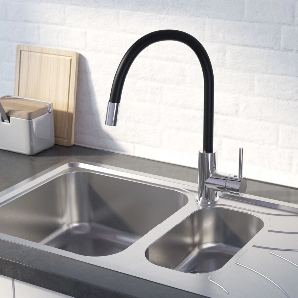 смеситель для кухни iddis kitchen 360 k36sbjbi05 с гибким изливом