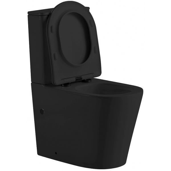 унитаз компакт abber bequem ac1112tmb черный матовый с бачком и сиденьем микролифт