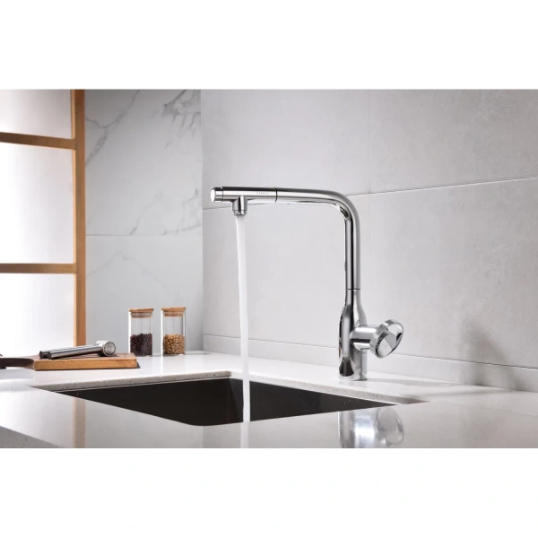 смеситель для кухни с подключением к фильтру paulmark urban ur213104-cr, цвет хром