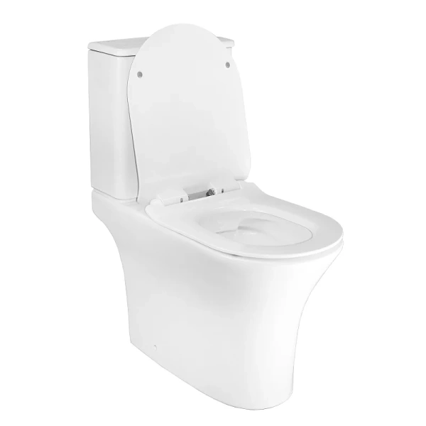 унитаз компакт azario frento az-2311 напольный, безободковый, с бачком и сиденьем микролифт, 65х34х77 см, белый