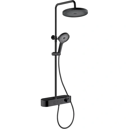 Душевая система AQUAme AQM8009B 260 мм, со смесителем, черный