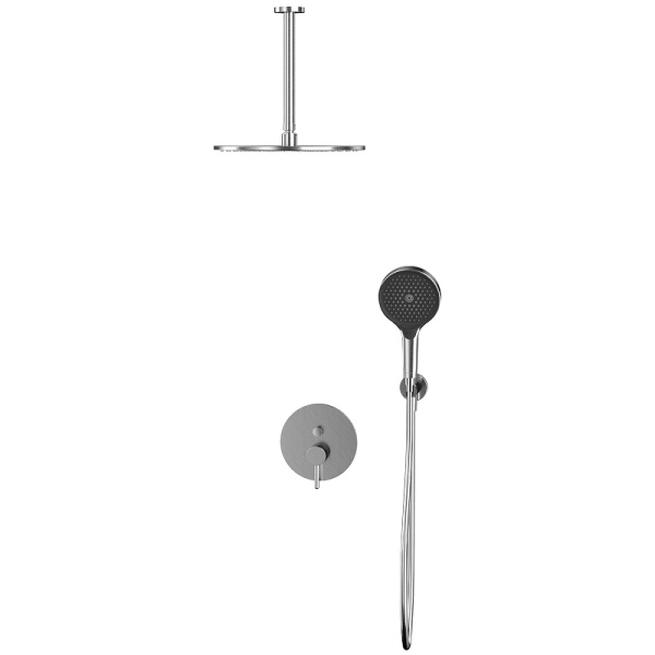 душевая система whitecross y brushed nickel yset12topnib брашированный никель