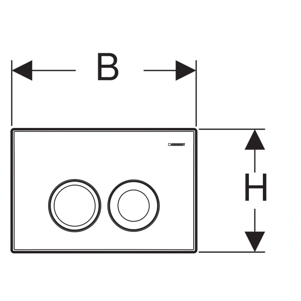кнопка для инсталяции geberit delta 21 115.125.21.1 цвет хром