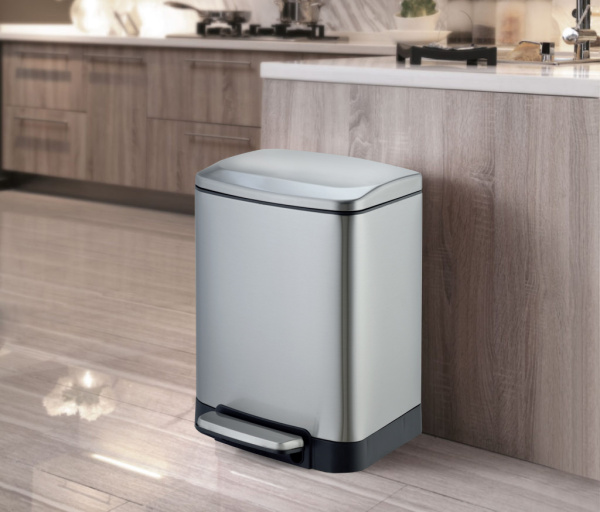 Мусорное ведро Weltwasser WW Golf MT 6L с педалью, хром матовый