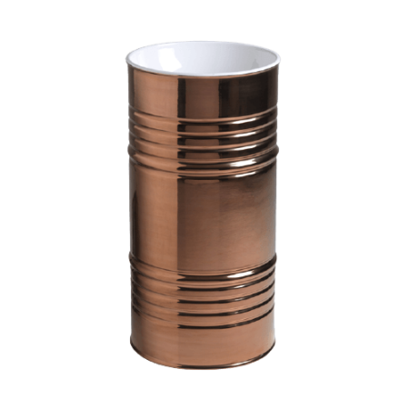Раковина напольная Kerasan Artwork Barrel 4742K80, 45 x h90 см, слив в пол, цвет полированное красное золото