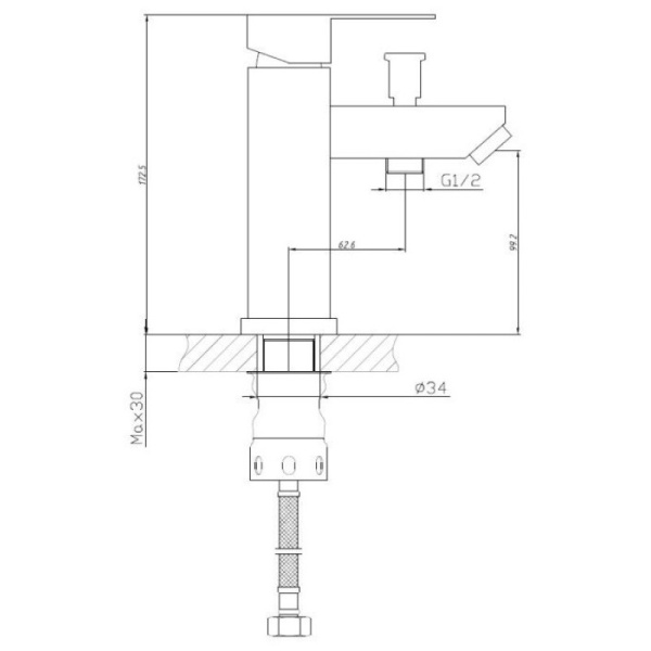 смеситель для раковины с гигиеническим душем haiba hb12801
