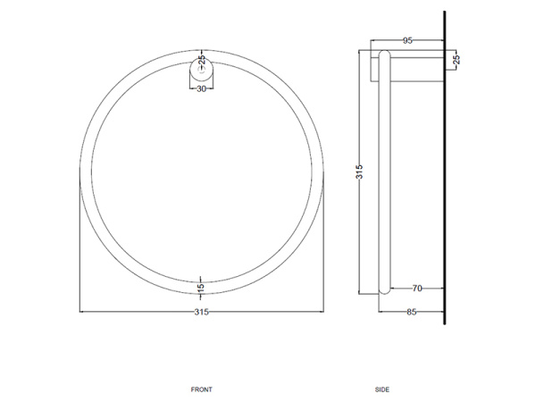 Полотенцедержатель-кольцо 32 Cielo ACPA NM цвет Черный