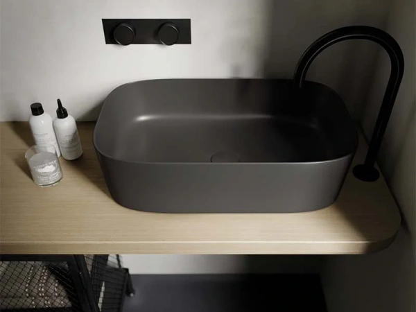 раковина hatria happy hour a0y2a008 антрацит