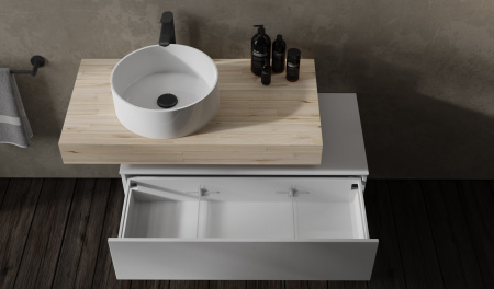 тумба modulare mdlr.01.60/p/w/jr 60x49 см, подвесная, цвет белый