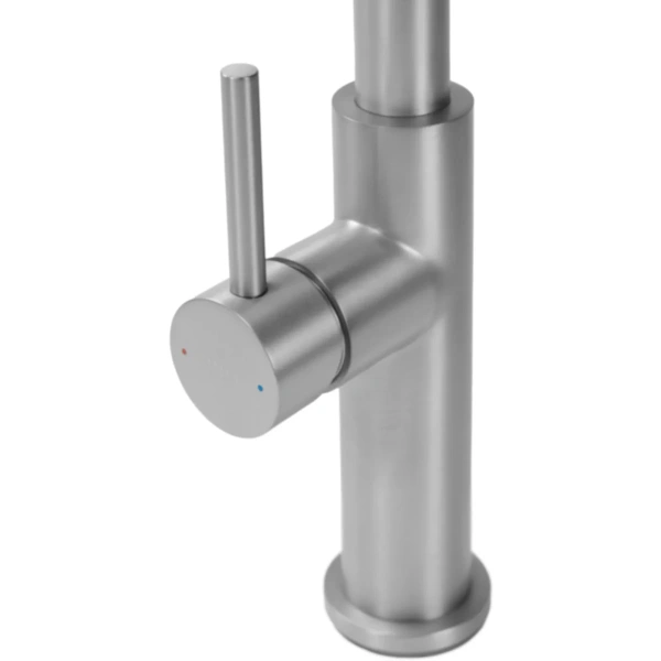 смеситель для кухни rea nest rea-b6601 с выдвижным изливом, никель матовый