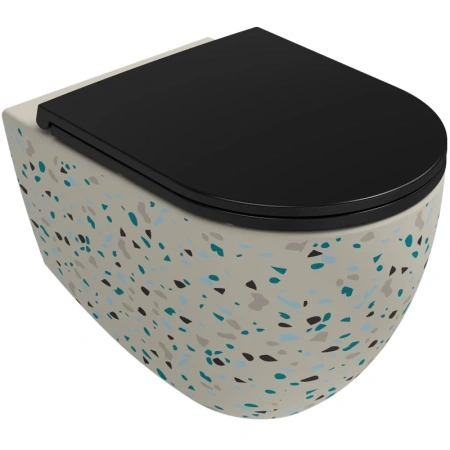 Унитаз подвесной Isvea Infinity Terrazzo 10NF02001SV-2L-TRZ безободковый, белый матовый
