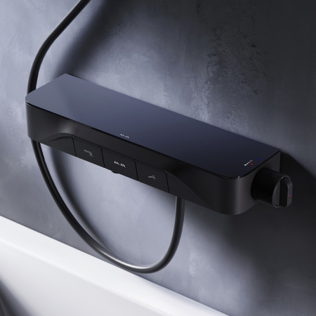 смеситель для ванны и душа am.pm func f8f10522, черный матовый