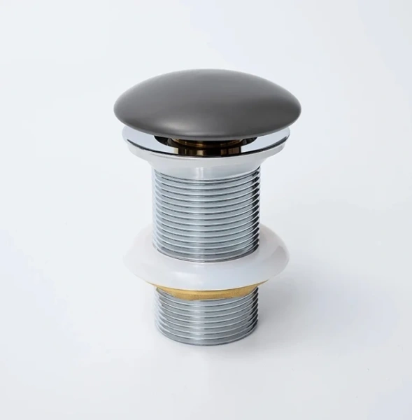 донный клапан gid minucia dgm100 для раковины, без перелива, матовый темно-серый