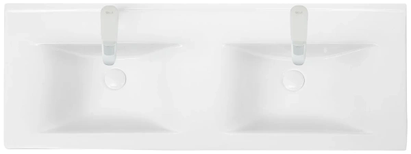 раковина полувстраиваемая двойная weltwasser deilbach 7508 120 см, 10000005578, белая