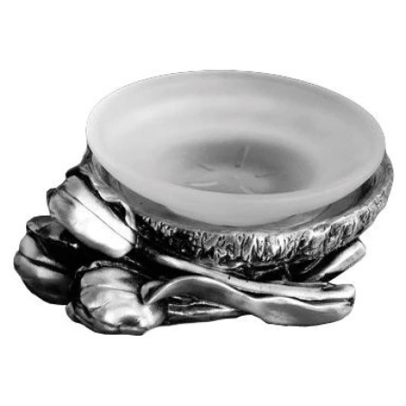 мыльница настольная серебро art&max tulip am-0082c-t