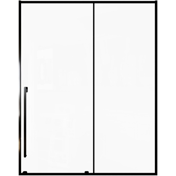 душевая дверь allen brau fantasy 160 3.11010.31 профиль черный матовый, стекло прозрачное