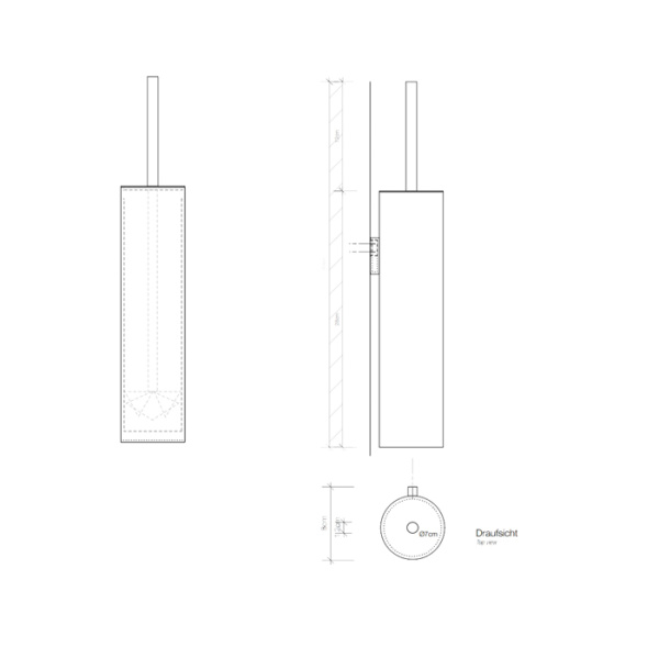Decor Walther Mikado WBG Ёршик для унитаза, подвесной, цена: золото