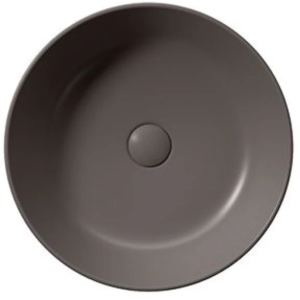 раковина gsi kube x 942716 накладная, ø45 см, коричневый матовый