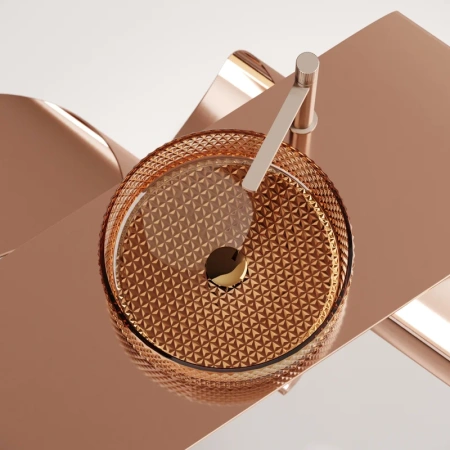 раковина ceramicanova cristal cn6058 накладная, ø36 см, бежевая