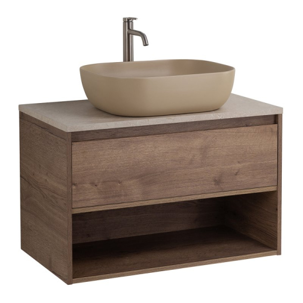 раковина-чаша belbagno 50 bb1302-h316 бежевая матовая