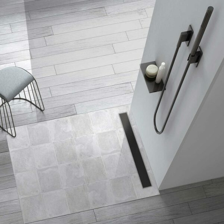 душевой лоток vincea optima 60 say.601.60.b.m.s.duz с черной матовой решеткой