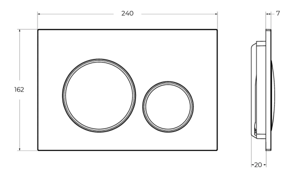 кнопка смыва для инсталляции belbagno bb-17c-nero.m для унитаза, пластик, цвет матовый черный