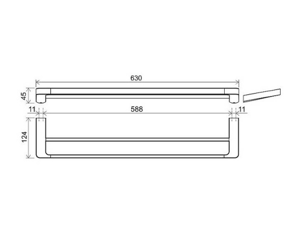 Полотенцедержатель Ravak 10° X07P326 двойной Хром