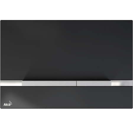 Кнопка для инсталляции AlcaPlast Flat Stripe Glass STRIPE-GL1204 цвет черный
