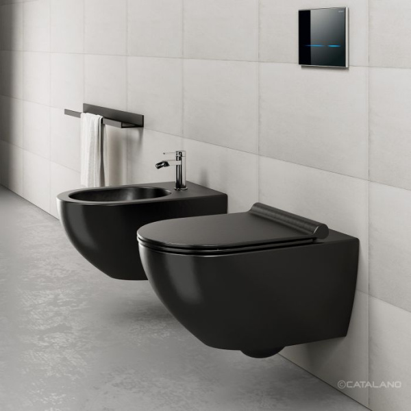 биде catalano sfera 1bsf54ns подвесное, с 1 отв., 54x35 см, черный матовый