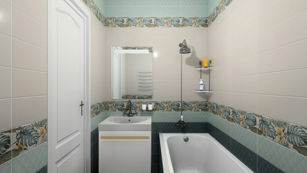 Керамическая плитка Kerama Marazzi Зимний сад зеленый светлый структура настенная 15х40 см