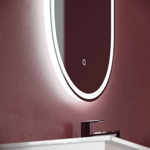 зеркало sancos oval 55 с фронтальной подсветкой