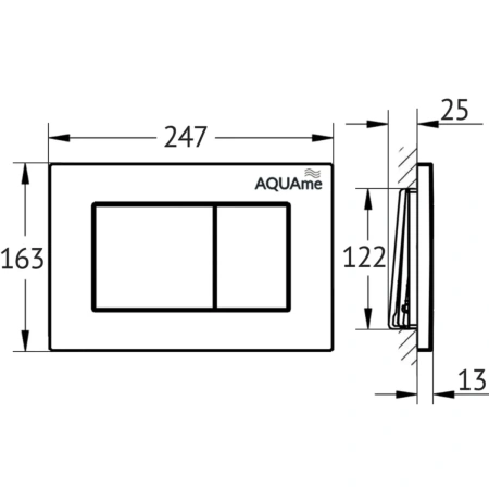 комплект подвесной унитаз aquame aqm2002pro + система инсталляции aquame aqm4002 + aqm0005 + aqm4102cr
