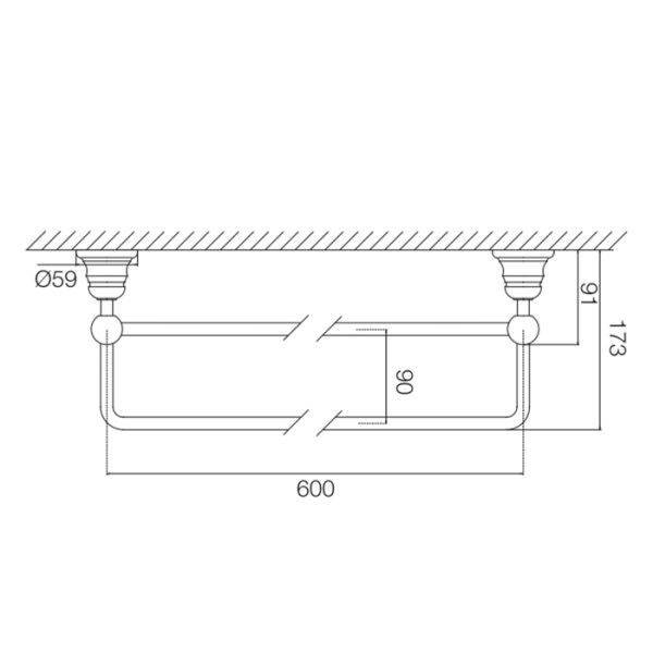 Полотенцедержатель 40 см FIMA|Carlo Frattini Accessori F6061/60OR подвесной, золото