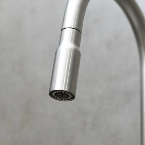 смеситель для кухни lemark expert lm5086s с выдвижным изливом, нержавеющая сталь