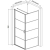 душевой уголок aquame 80×80 l aqm5215-lh-8 профиль черный матовый, стекло прозрачное